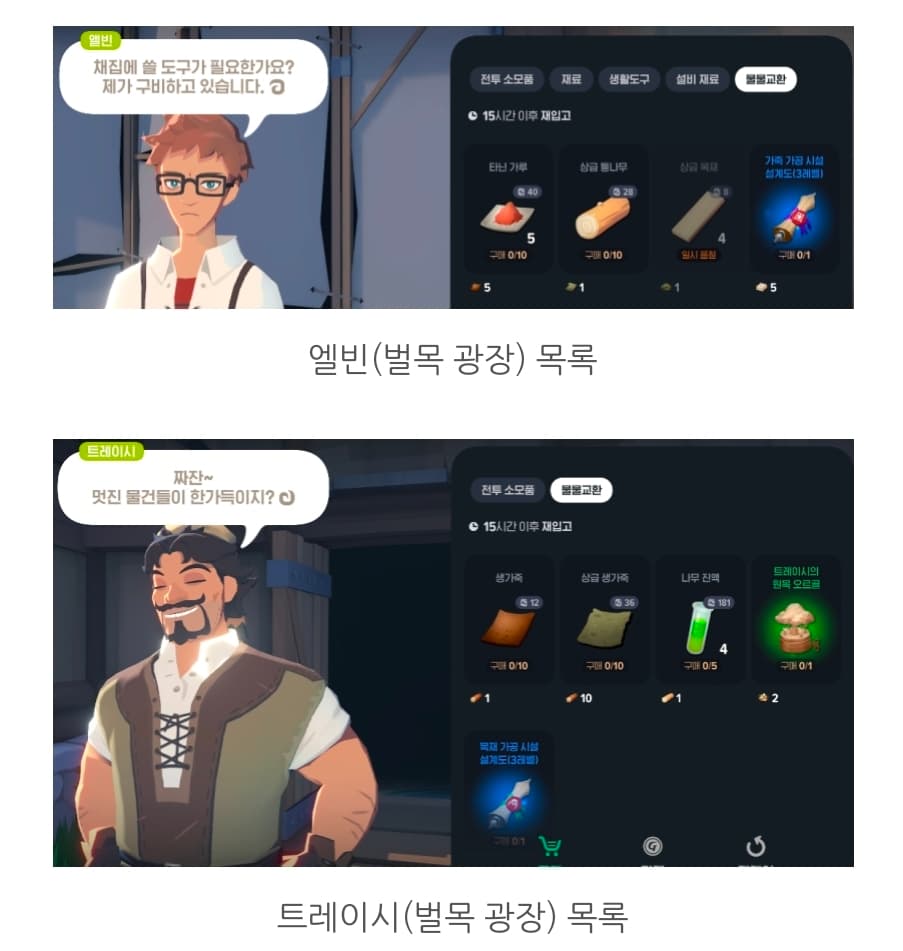 마비노기 모바일 물물교환