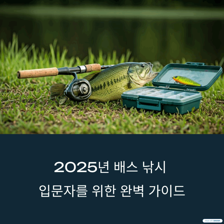 2025년 배스 낚시 입문자를 위한 완벽 가이드